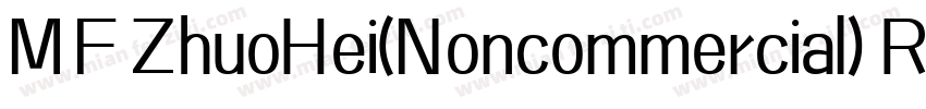 MF ZhuoHei(Noncommercial) Regular A字体转换